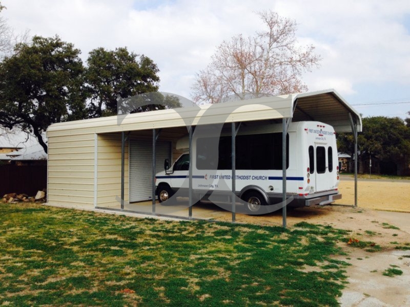 Carport | Regular Roof | 16W x 36L x 8H Utility Carport