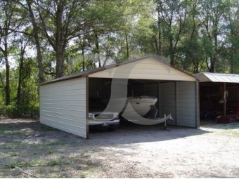 Carport | Boxed Eave Roof | 20W x 21L x 7H