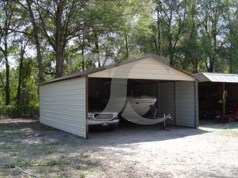 Carport | Boxed Eave Roof | 20W x 21L x 7H