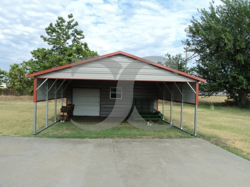 Carport | Regular Roof | 20W x 26L x 7H Utility Carport Combo