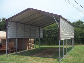 Carport | Boxed Eave Roof | 18W x 31L x 11H | RV Carport