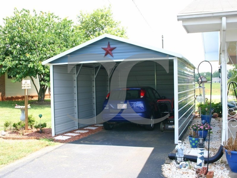 Carport | Boxed Eave Roof | 12W x 21L x 7H