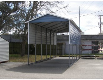 Carport | Boxed Eave Roof | 12W x 31L x 12H | 4 Panels | 2 Gables