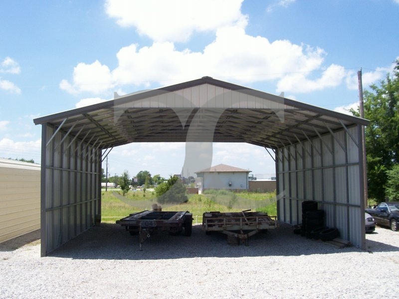 Carport | Vertical Roof | 30W x 36L x 12H | Triple-Wide