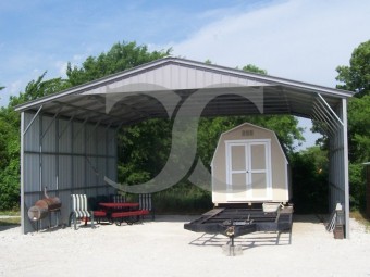 Carport | Vertical Roof | 30W x 26L x 12H Triple-Wide