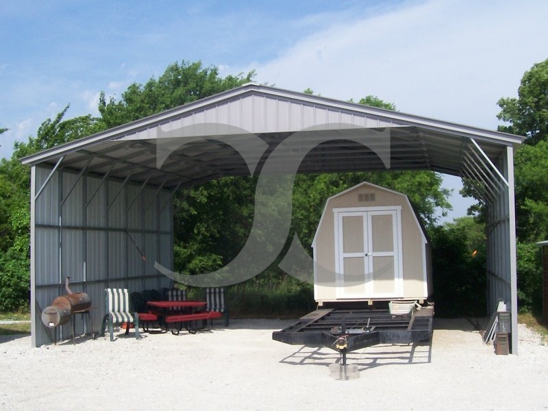 Carport | Vertical Roof | 30W x 26L x 12H | Triple-Wide