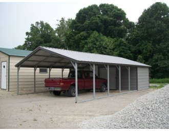 Carport | Vertical Roof | 18W x 36L x 7H Utility