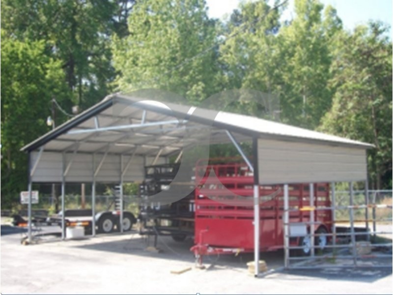 Carport | Vertical Roof | 26W x 21L x 8H | Triple-Wide