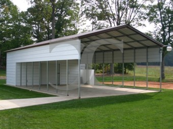 Carport | Vertical Roof | 20W x 51L x 8H