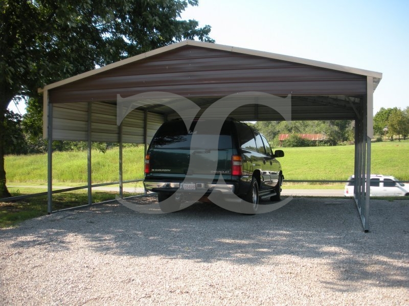 Carport | Boxed Eave Roof | 22W x 21L x 7H