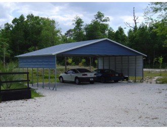 Carport | Boxed Eave Roof | 30W x 26L x 8H Triple-Wide