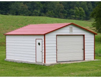 Garage | Boxed Eave Roof | 12W x 21L x 7H |  Backyard Garage