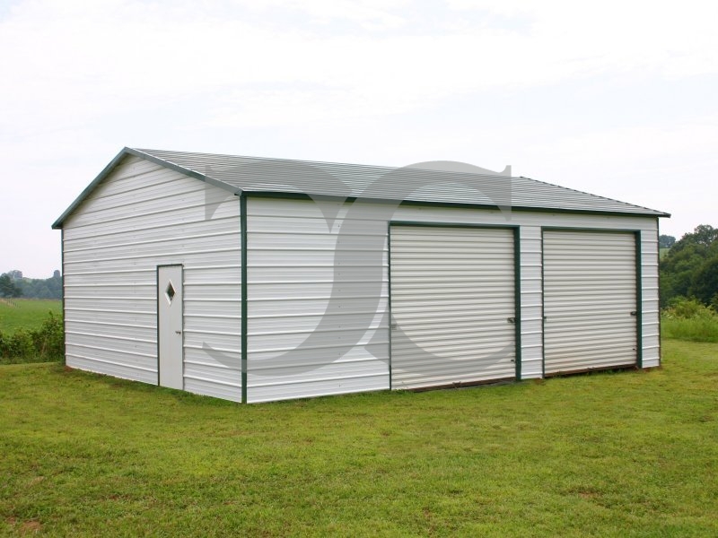 Garage | Boxed Eave Roof | 24W x 31L x 10H | Side Entry Worskhop