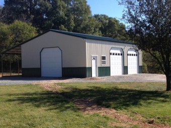 Enclosed Workshop | Vertical Roof | 30W x 41L x 14H |  Metal Shop